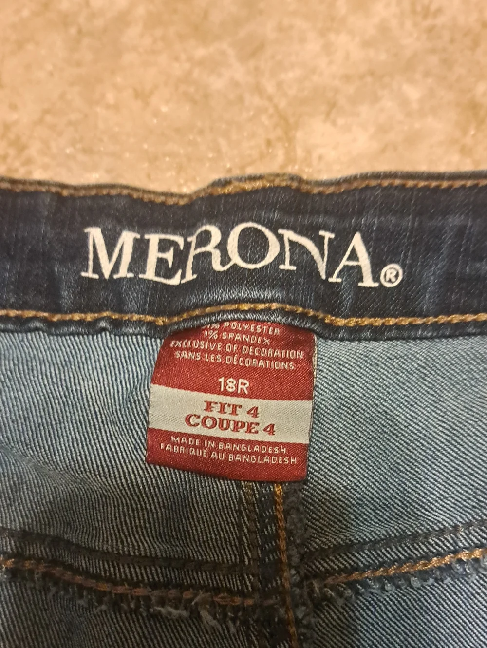 Merona Women's Indigo Skinny Jeans. Size 18R.